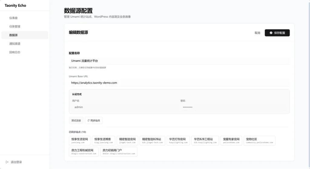 韬行回响 - AI 驱动的全域数据洞察与自动化通知平台